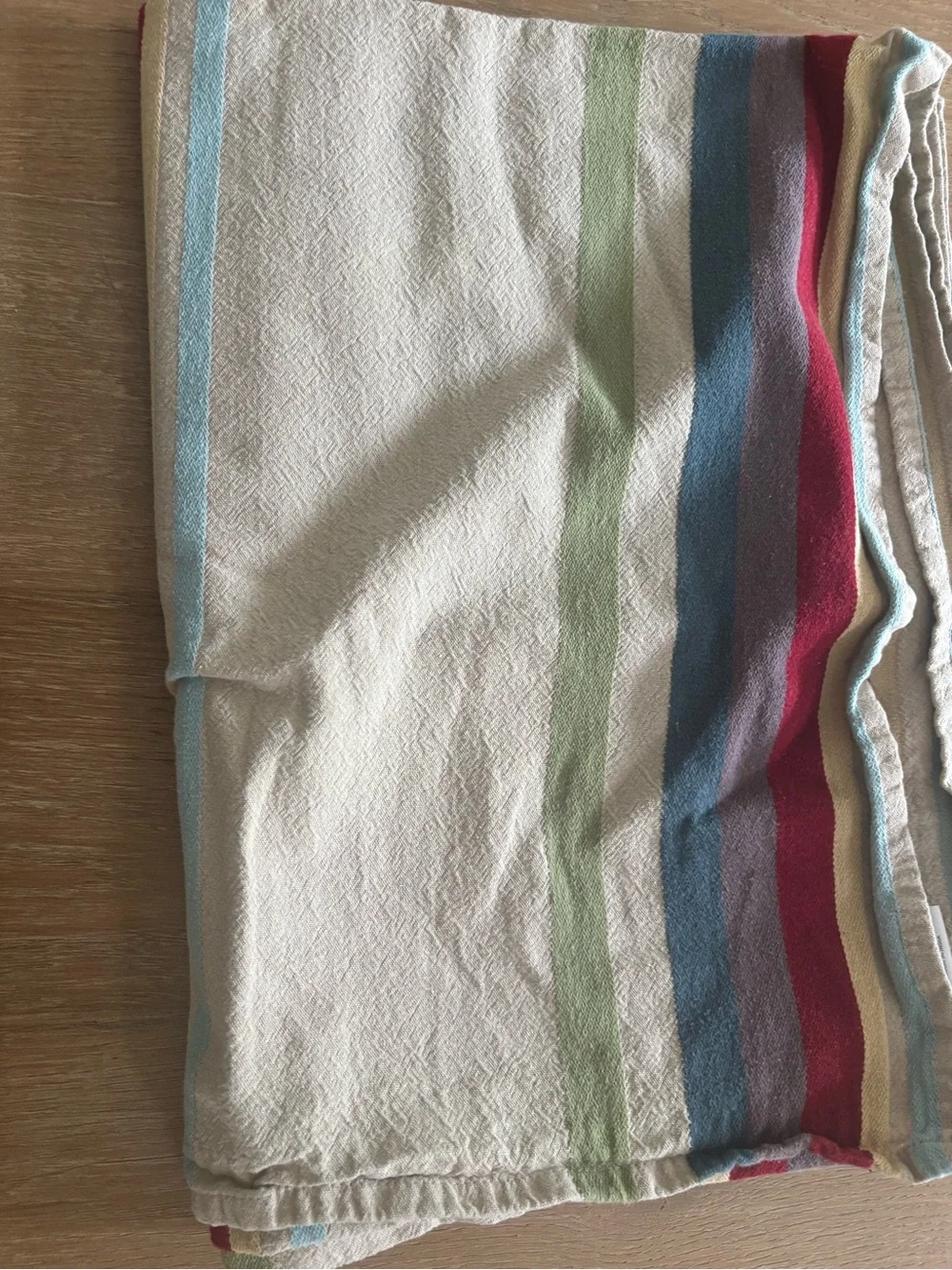 Threshold Striped Cotton Kitchen tablecloth -Red, Blue, Green Stripes